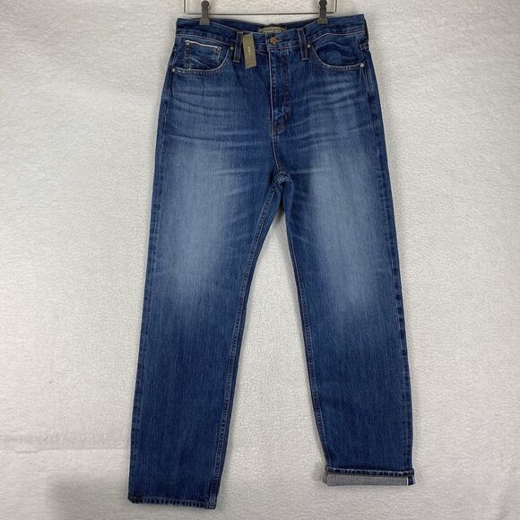 NWT Point Sur Jeans Womens‎ 31 Blue J Crew Vista Straight Jean Catalina Selvedge - Picture 1 of 16